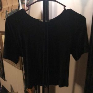 F21 girls lrg lace up crop top women’s small